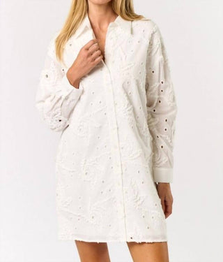 Camellia - Textured Button Down Shirt Dress