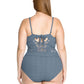 Becca - Color Play Lace High Neck One Piece Swimsuit - Plus