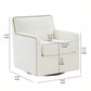 Tolland Swivel Accent Chair With Antique Brass Nailhead Trim - Cream