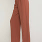 Entro - High Waisted Full Leg Pants With Pockets