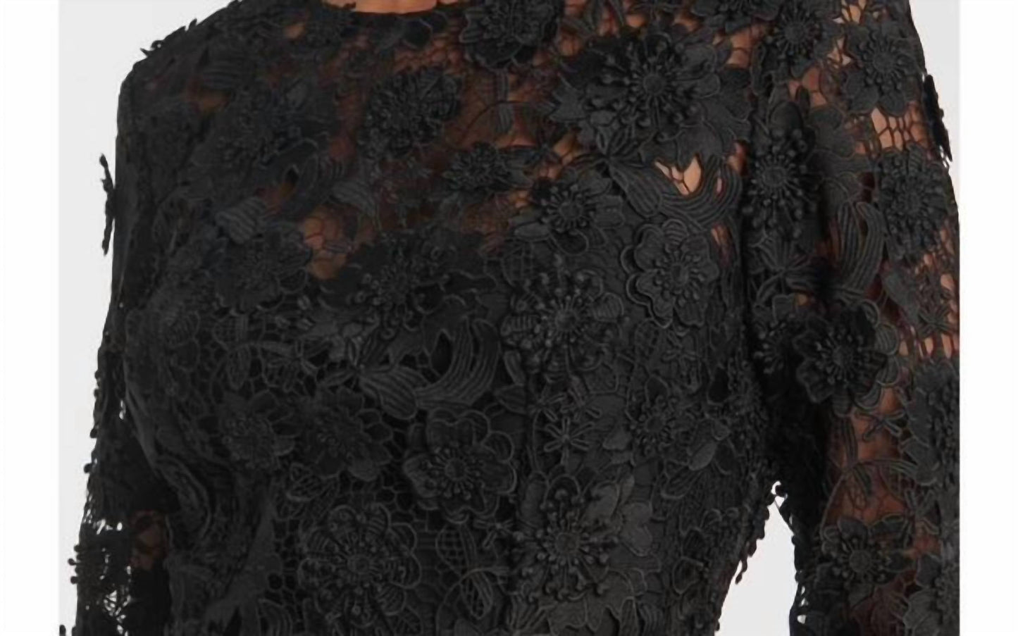 Carolina Herrera - Crewneck Lace Midi Dress