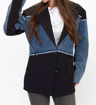 Coalition La - Joanne Denim Accent Statement Blazer