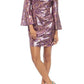 Donna Morgan - Swirl Sequin Bell Sleeve Party Dress