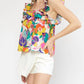 Entro - Floral Square Neck Top