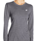 New Balance Women's Heathered Long sleeve Medium Black Size Medium