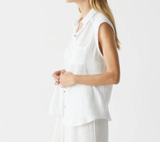 Michael Stars - Monique Gauze Button-down Tank