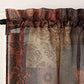 Eden Pair of Swag Valances Textured Rod Pocket Sheer Curtain Size 56 in. W X 36 in. L