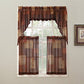 Eden Pair of Swag Valances Textured Rod Pocket Sheer Curtain Size 56 in. W X 36 in. L