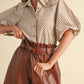 &Merci - Bubble Sleeves Striped Blouse