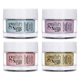 Gelish Mini Xpress Dip Pastel Set 9 G ColorFusion Nail Powder Jars, 4 Pack