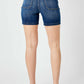 Judy Blue - High Waist Elastic Waist Mid Length Shorts