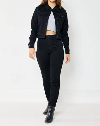 Judy Blue - High Waist Rhinestone Embellished Slim Fit Jeans