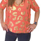Amoli - Women's Knit V Neck Top