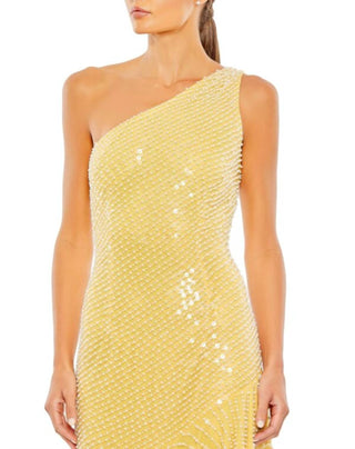 Mac Duggal - One Shoulder Asymmetrical Hem Dress