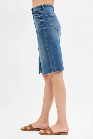 Trendsi - Risen Full Size High Rise Front Slit Pencil Skirts Plus Size