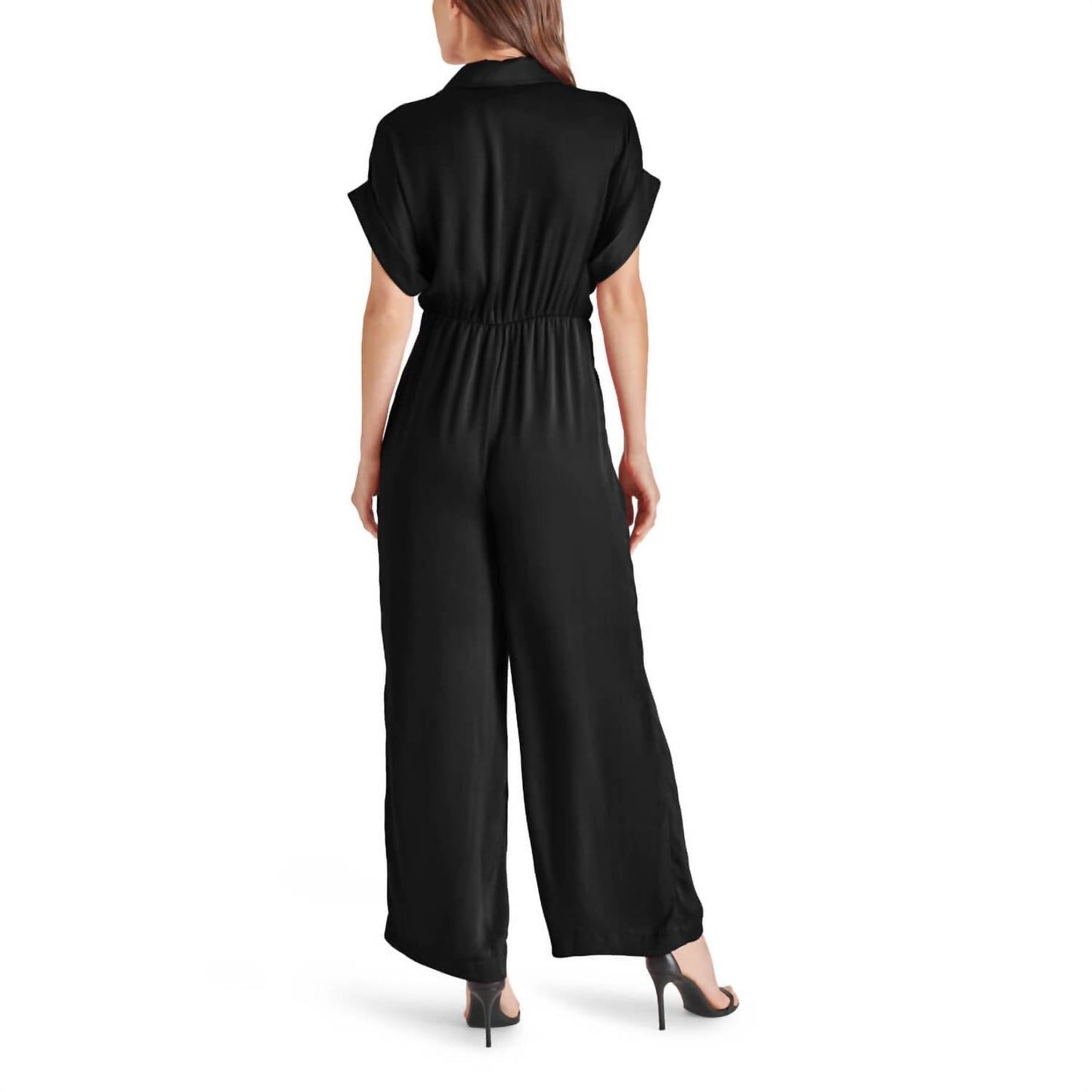 Steve Madden - Tori Tie Waist Wide Leg Satin Jumpsuit