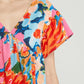Entro - Floral Babydoll Ruffle Sleeve Top