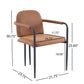 Modern Dining Chair Set With Durable Iron Frame And Comfortable Fabric Upholstery