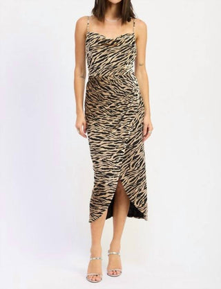 Emory Park - Gathered Midi Dress With Cowl Neck