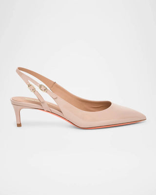 Santoni - Women's Audrey Patent Kitten Slingback Pumps