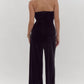 Entro - Strapless Glittery Velvet Romper