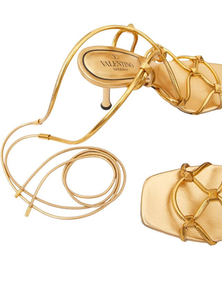 Valentino Garavani - Rockstud Lace Up Sandals