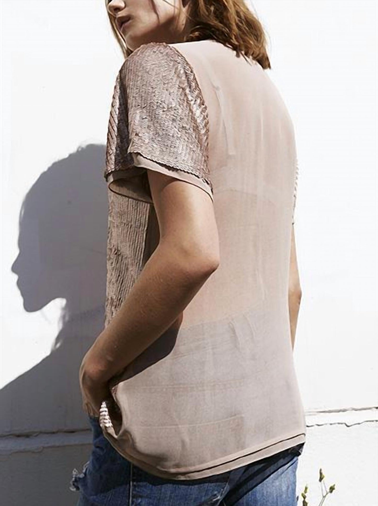 As By Df - GENEVA MATTE SEQUIN TEE