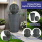 31.5' Tall Striped Concrete Column Fountain with LED Light