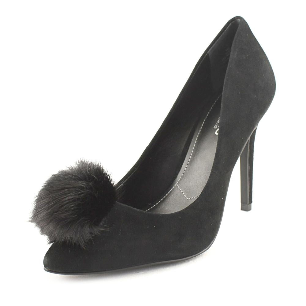 Charles David Women's Pixie Suede Pointed Toe Classic Pumps Black Size 7.5