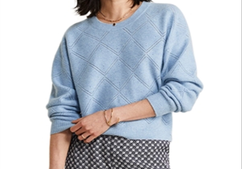 Vineyard Vines Pointelle Cashmere Sweater Blue