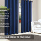 J&V TEXTILES 2 Panels Solid Grommet Faux Silk Window Curtain Drapes Treatment in 84" Length