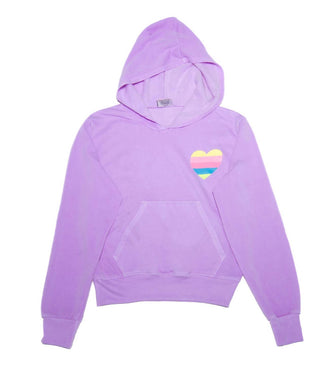 Firehouse - Girls' Georgia Striped Heart Hoodie