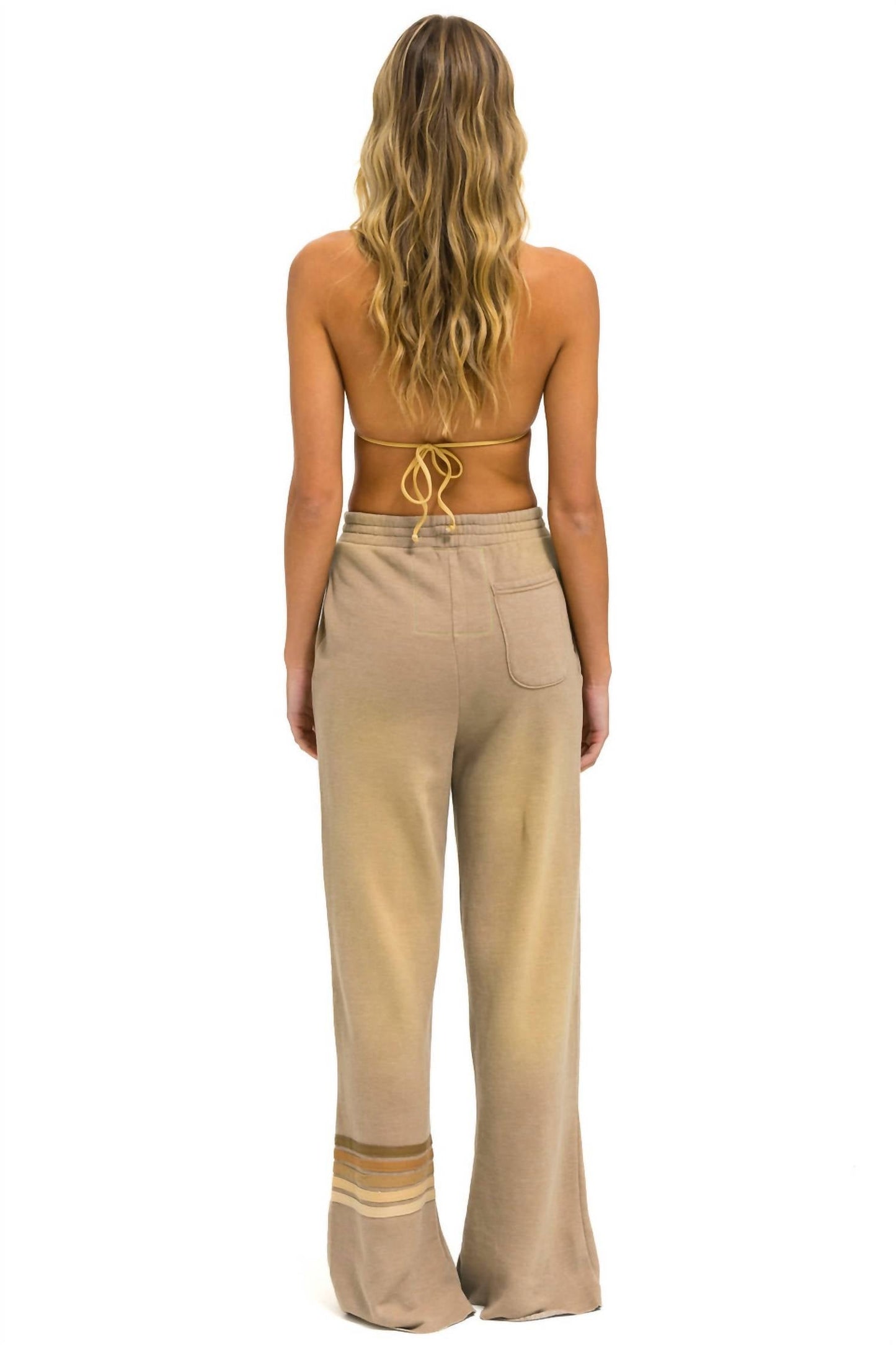 Aviator Nation - Rugby Stitch Wide Leg Pocket Sweatpant