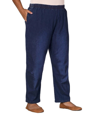 On The Plus Side - Plus Size Wide Leg Premium Cotton-blend Denim Jeans