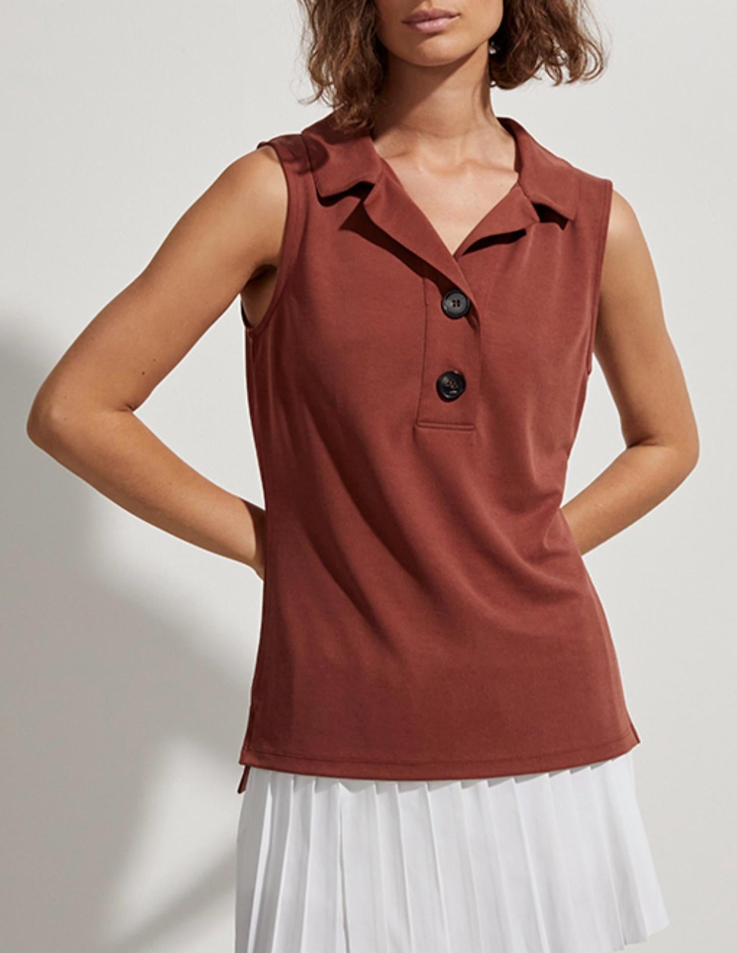 Varley - Caine Sleeveless Polo Top