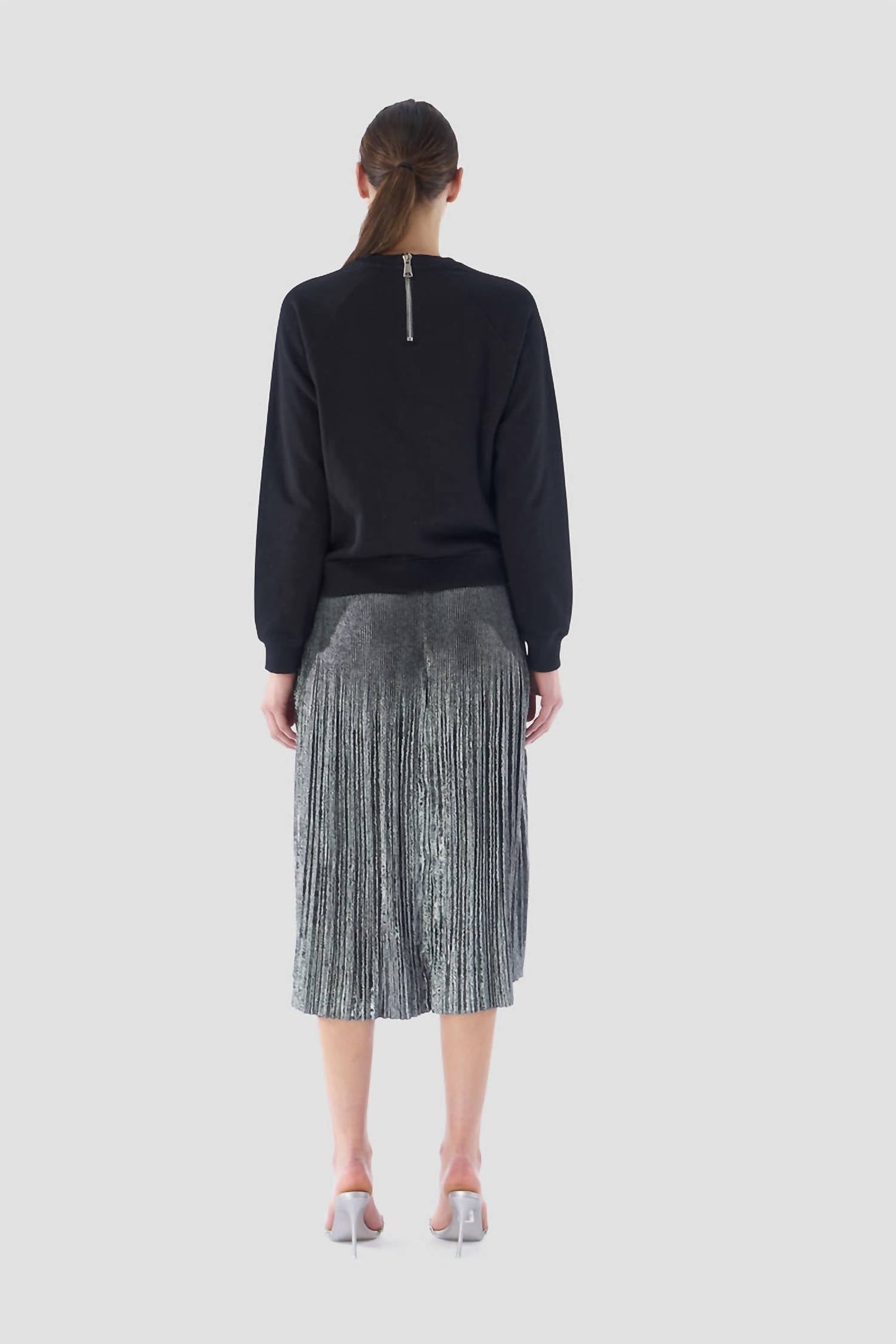 Le Superbe - Foil Pleated Skirt