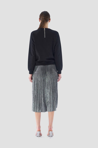 Le Superbe - Foil Pleated Skirt