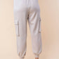 White Birch - High Waisted Solid Knit Cargo Pants