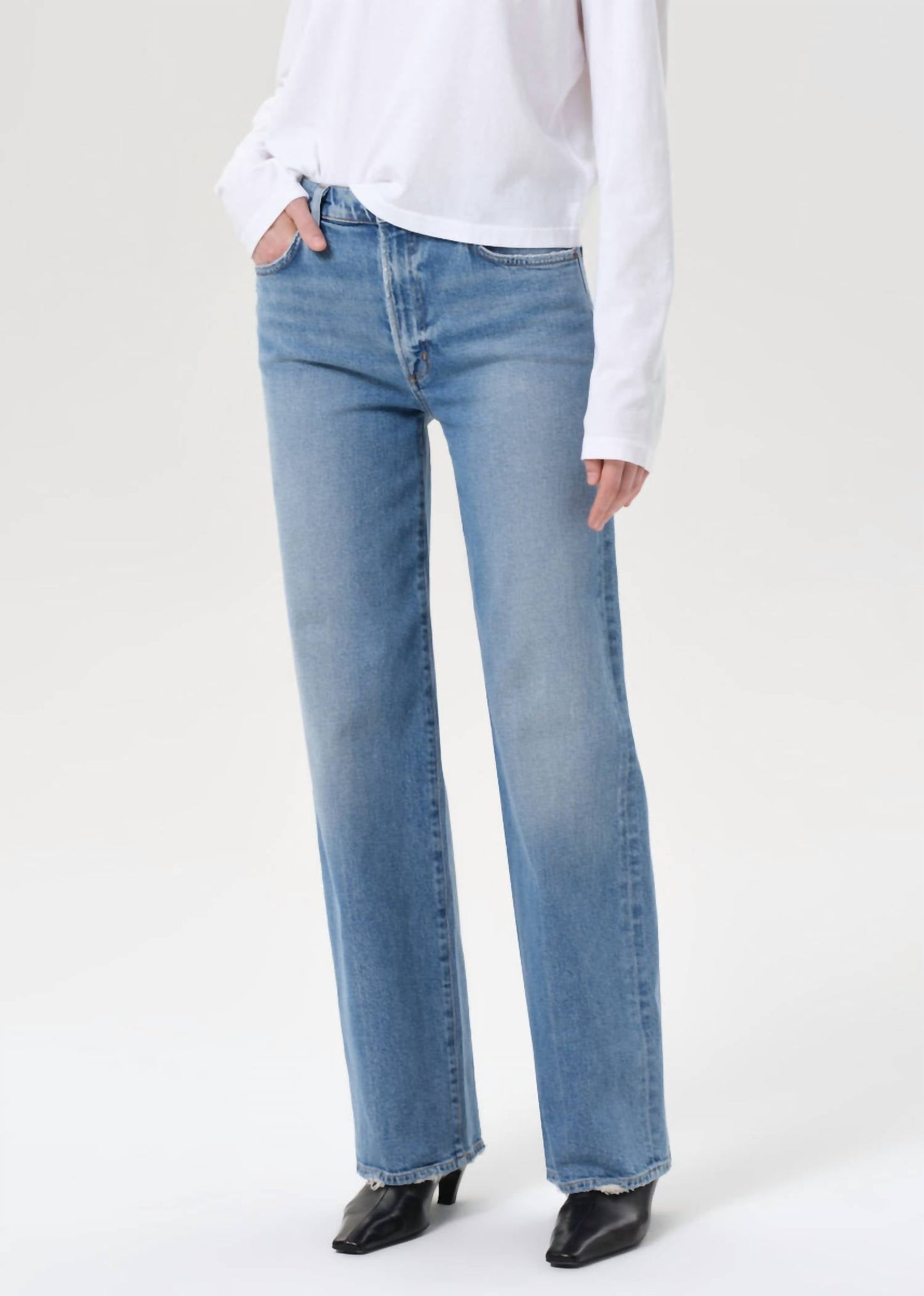 Agolde - Harper Mid Rise Relaxed Straight Jeans