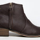 Breckelles - Women's Dorado Leatherette Zip Ankle Riding Bootie