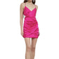 Do+Be - Ruched Slit Back Mini Dress
