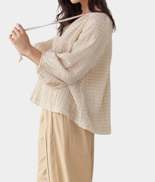 Amente - Textured Peasant Blouse