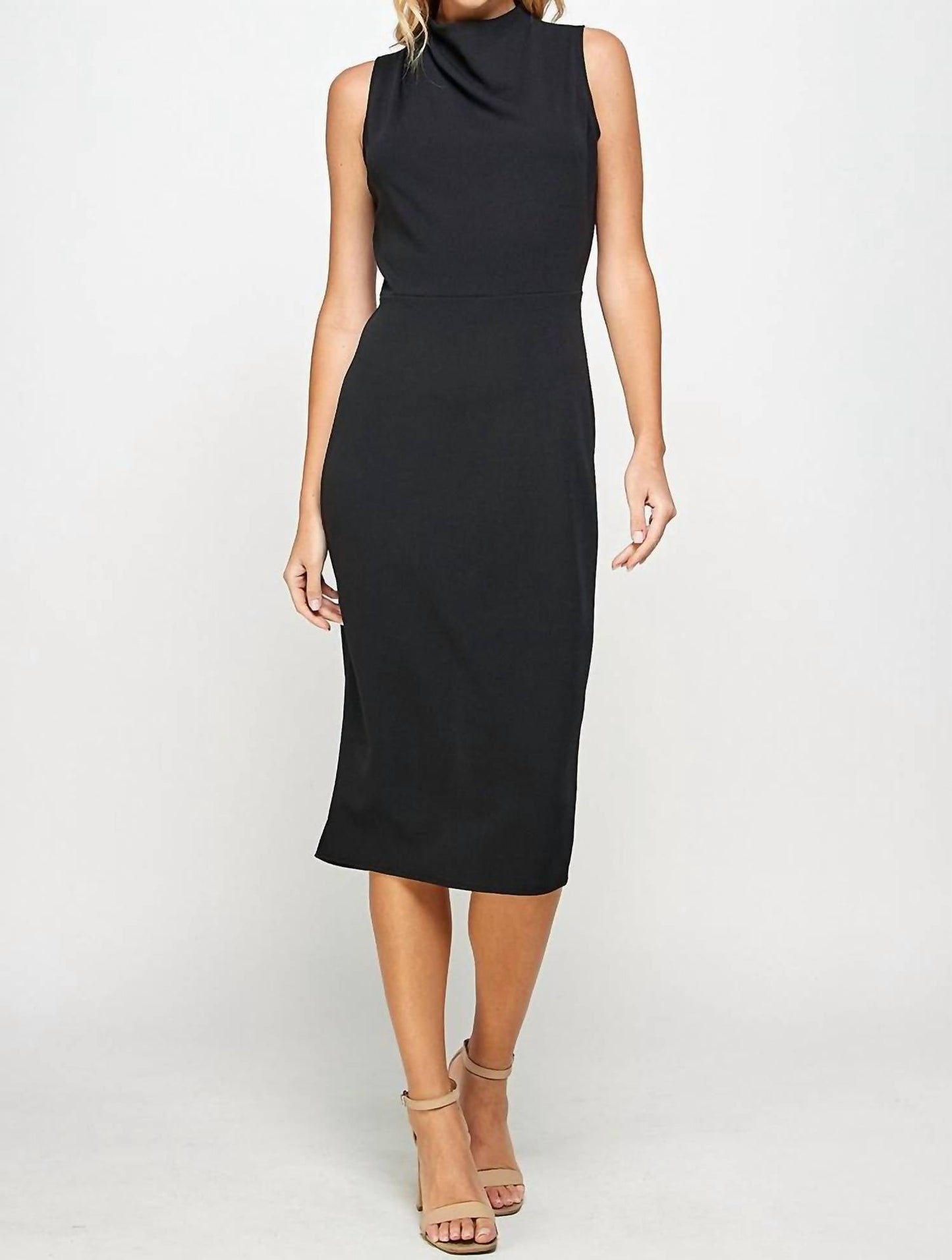 2 Hearts Apparel - Mock Neck Midi Dress