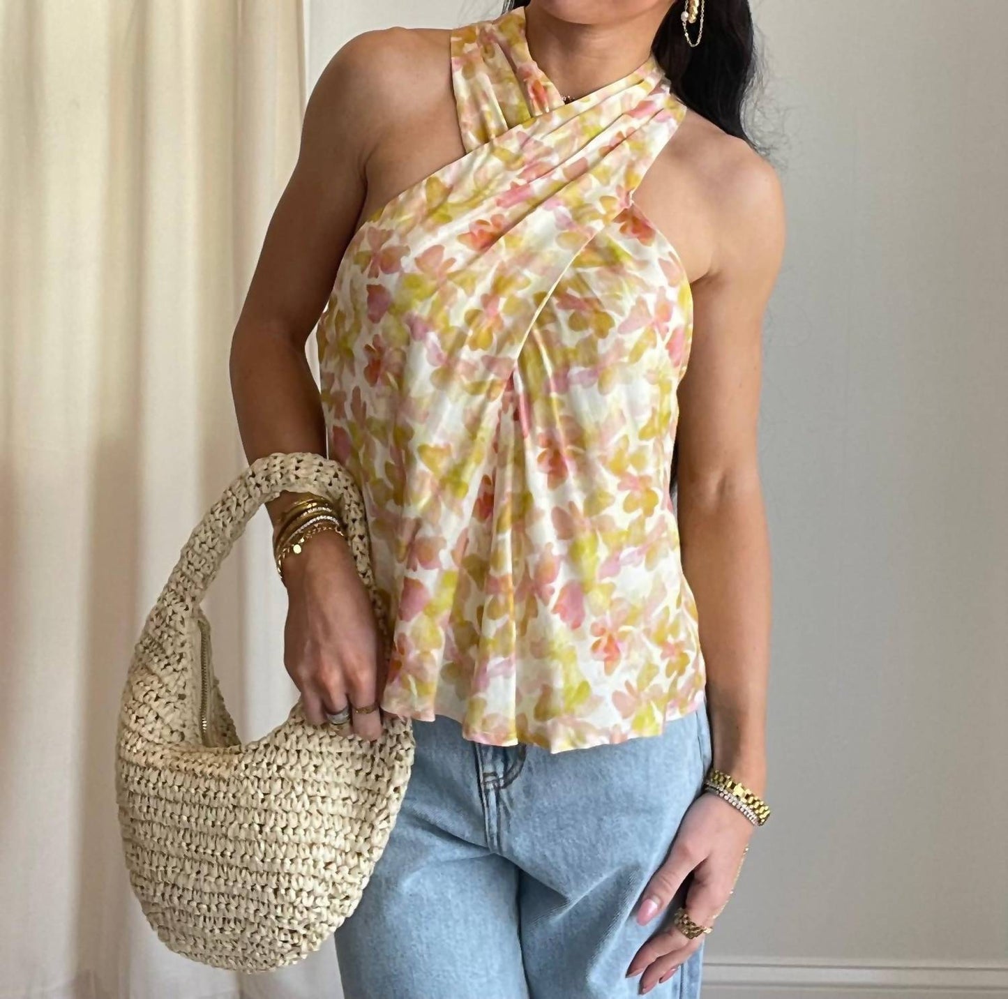 Lucy Paris - Thora Floral Halter Top