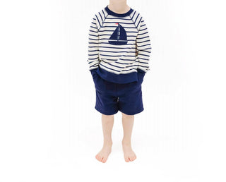 Angel Dear - Stripe Terry Sweatshirt And Short Set