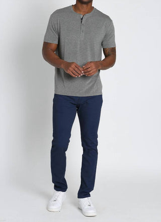 Jachs New York - Stretch Poly Viscose Short Sleeve Henley Tee