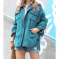42Pops - Fleece Button Front Pockets Shacket Jacket