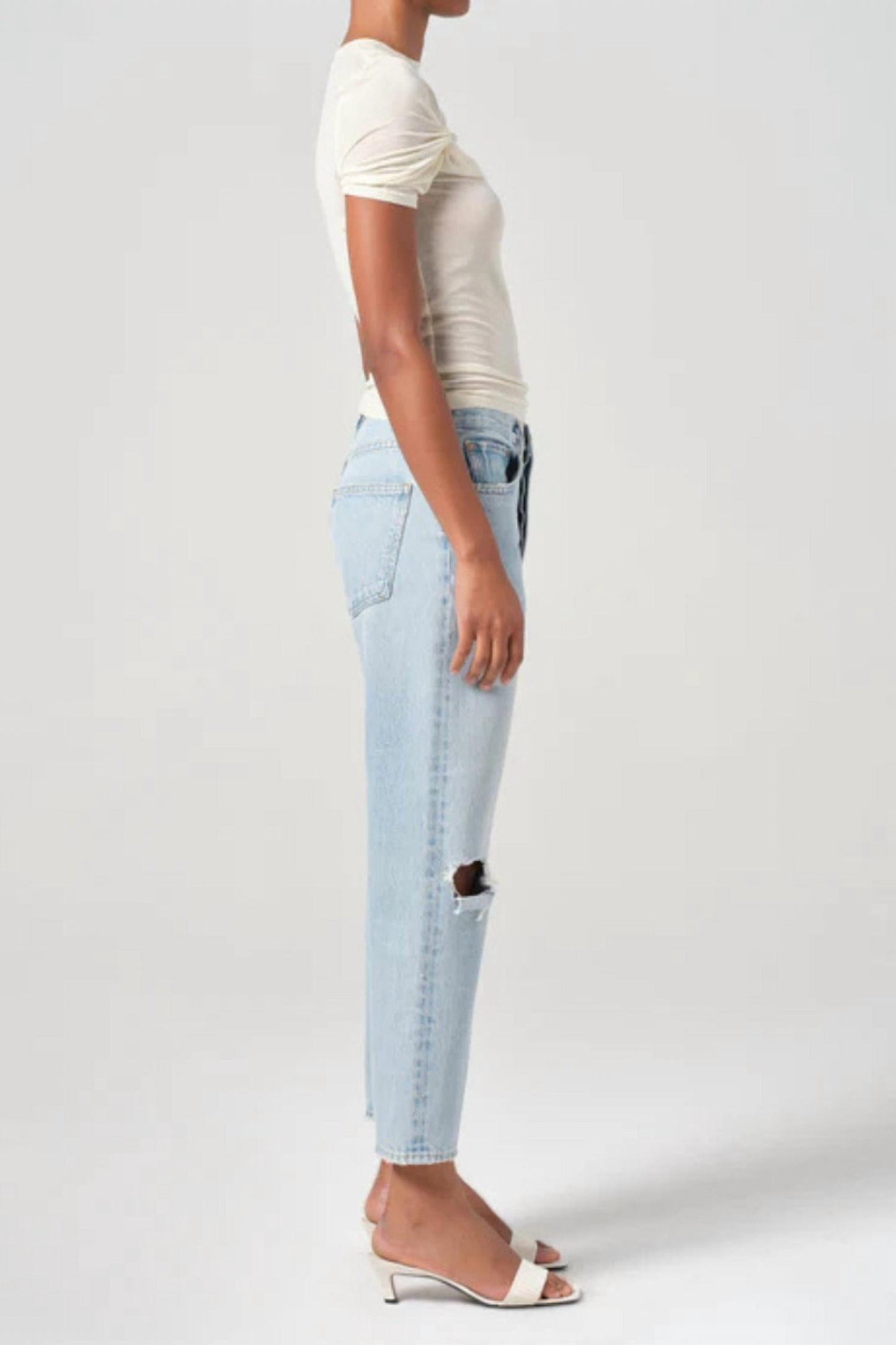 Agolde - 90's Crop Mid Rise Loose Straight Jeans