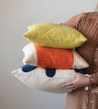 Creative Co-Op - Quilted Fern Frond Pillow