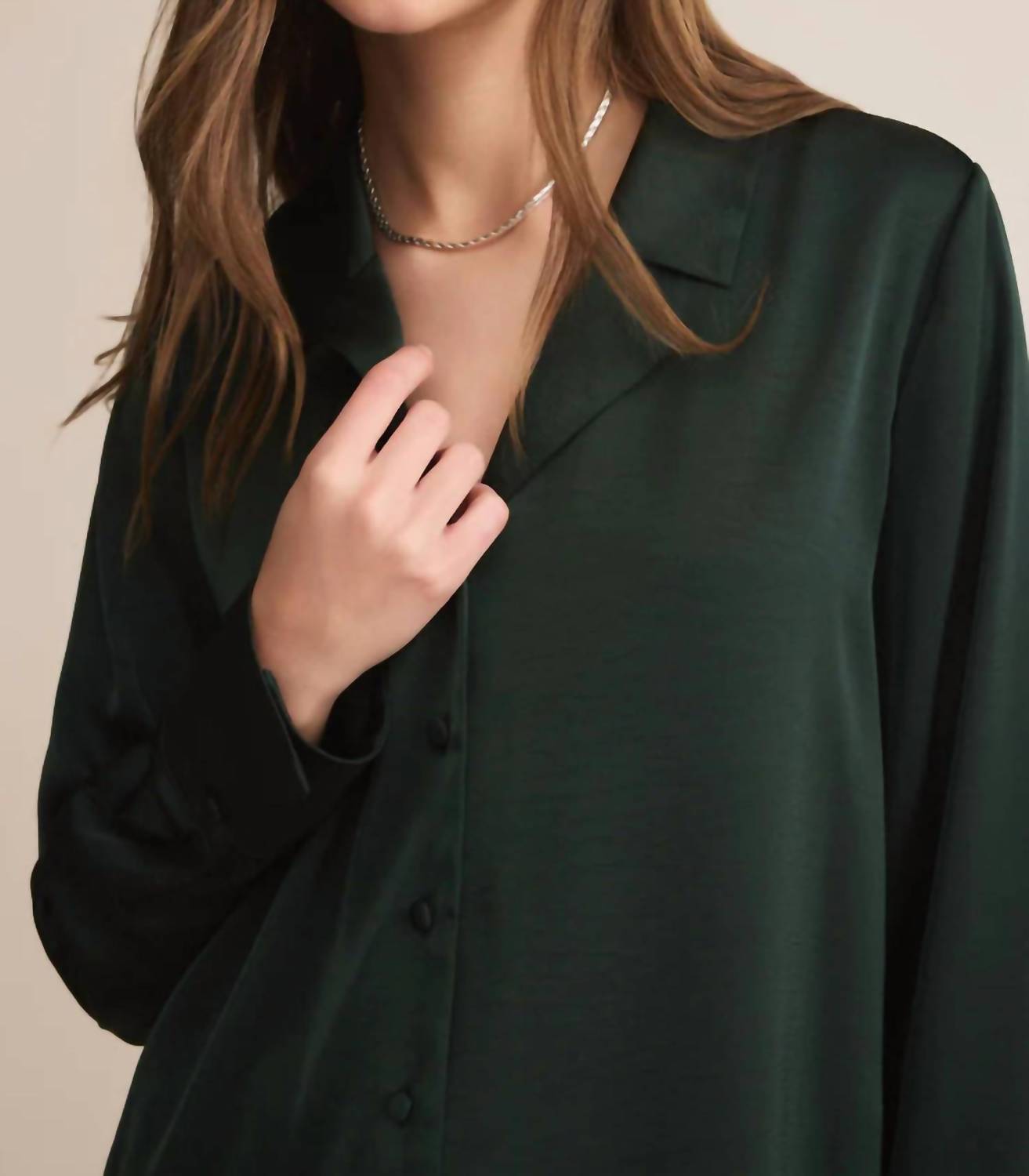 Z Supply - Women's Ana Satin Button Up Shirt